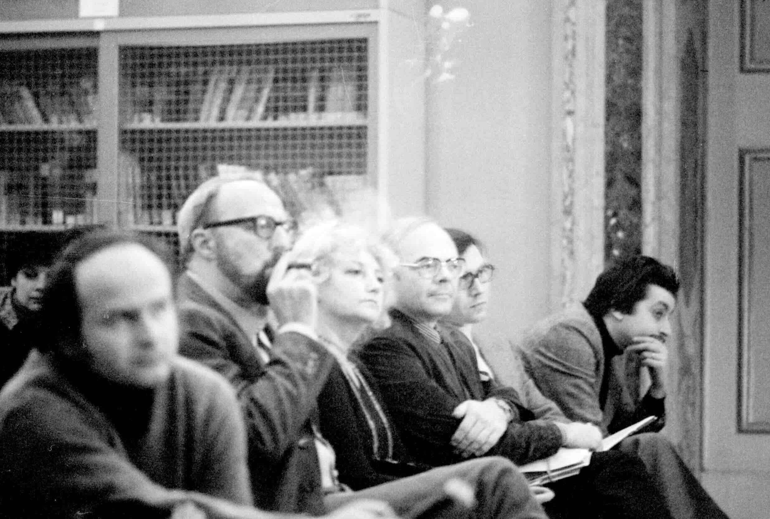 Ugo Casiraghi al Convegno “Erotismo Eversione Merce”, Bologna, 1973 - fondo Luciana Mulas, Museo Nazionale della Fotografia Cinefotoclub Brescia.